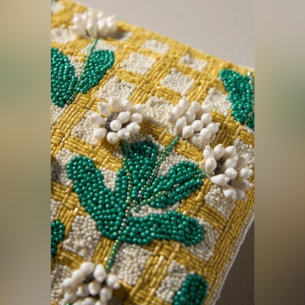 NWT - Anthropologie The Fiona Large Beaded Pouch - Picture 5 of 15